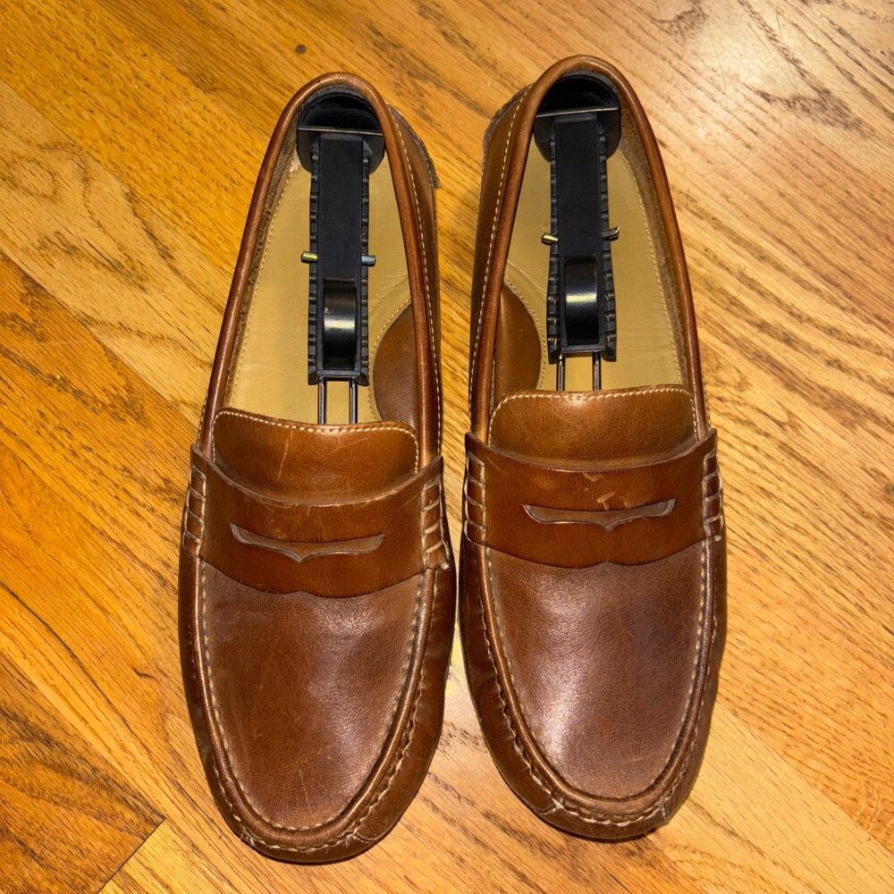 Cole Haan Mens Brown Leather Penny Loafers Size  8.5